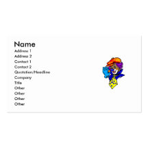 Winking Clown with Marble Business Card Template