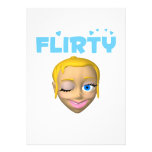 Winking Flirty Girl Custom Invites