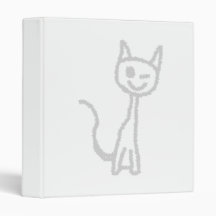 Winking Grey Cat. Binders