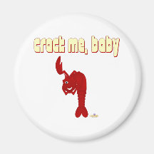Winking Red Lobster Crack Me, Baby Refrigerator Magnet