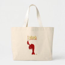 Winking Red Lobster I Pinch Canvas Bag