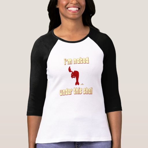 Winking Red Lobster I'm Naked Under This Shell T-shirt