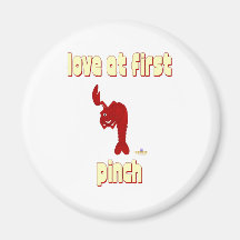 Winking Red Lobster Love At First Pinch Magnets