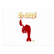 Winking Red Lobster Oh Snap Postcard