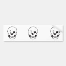 winking skull bumper stickers