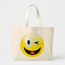 WINKING SMILEY FACE BAG