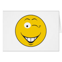 Winking Smiley Face Card
