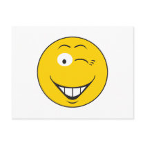 Winking Smiley Face Postcards