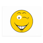 Winking Smiley Face Postcards