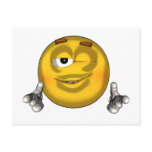 Winking - toon post card