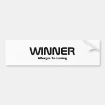 WINNER, Allergic To Losing Bumper Stickers