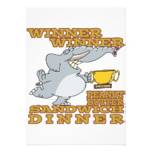 winner elephant peanut butter sandwich dinner announcement