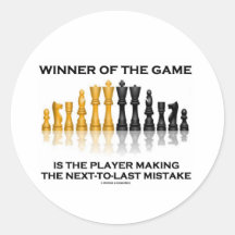 Winner Of Game Player Making Next-To-Last Mistake Sticker