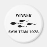winner swim team 1978 icon fridge magnet