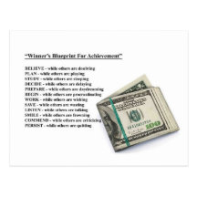 winners blueprint for achievement postcard