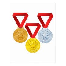 Winners medals post cards