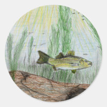 Winning Art By B. Selby Grade 4 Round Sticker