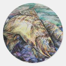Winning Art By D. Lin  Grade 10 Round Stickers