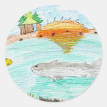 Winning artwork by C. Rousseau, Grade 4 Stickers