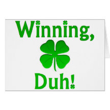 Winning Charlie Sheen St. Patrick's Day Greeting Card