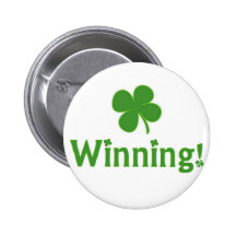 Winning Charlie Sheen St. Patrick's Day Pin