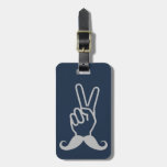 Winning Moustache custom luggage tag