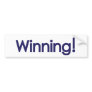 winning! sheen bumper stickers