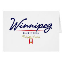 Winnipeg Script Greeting Cards