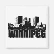 Winnipeg Skyline Fridge Magnets