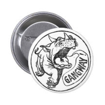 Winsor McCay's Legion of Ripsnorters' Rhinocerous  Pinback Button
