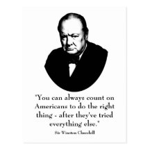 Winston Churchill and Funny Quote Postcards