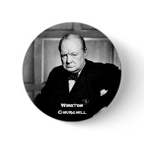 Winston Churchill Pinback Buttons