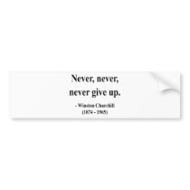 Winston Churchill Quote 1a Bumper Sticker