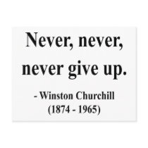 Winston Churchill Quote 1a Post Card