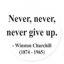 Winston Churchill Quote 1a Sticker