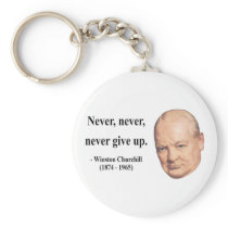 Winston Churchill Quote 1b Key Chains