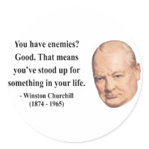Winston Churchill Quote 3b Round Stickers