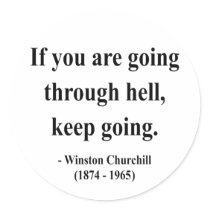 Winston Churchill Quote 4a Round Stickers