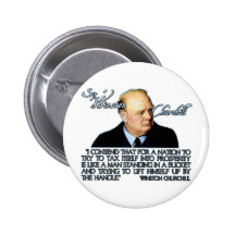 Winston Churchill Quote on Taxation Pins