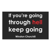 Winston Churchill Rectangular Stickers
