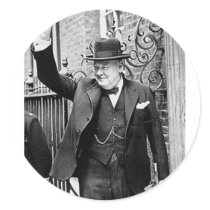 Winston Churchill Round Sticker