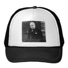 Winston Churchill "Success Never Final" Gifts Trucker Hat