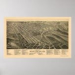 Winston-Salem, NC Panoramic Map - 1891 posters