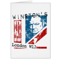 Winston's Bar, London (worn look) Cards