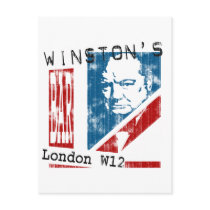Winston's Bar, London (worn look) Post Cards