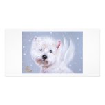Winter Angel (Westie) Photo Greeting Card