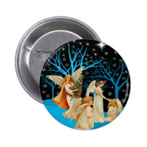 Winter Angels Button
