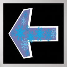 Winter Arrow Left Posters
