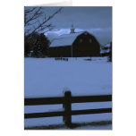 Winter Barn Greeting Card