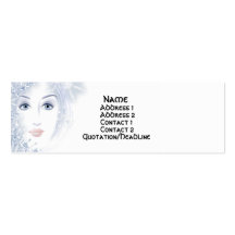 Winter Beauty Lady Profile Cards Business Card Templates